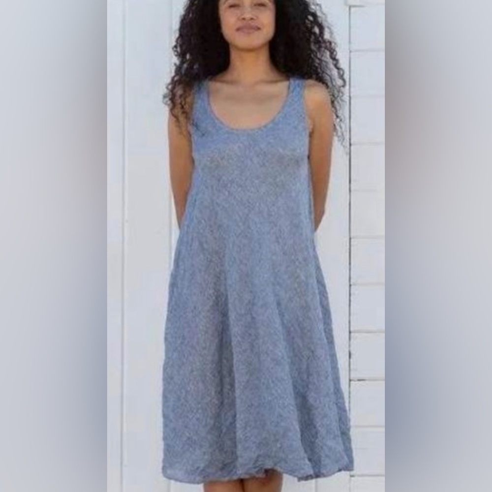 CP Shades Bree Dress Linen Chambray XS